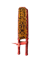 Load image into Gallery viewer, African Leather + Cloth Fans