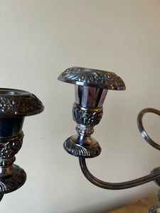 Ornate Silverplate Candlesticks