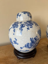 Load image into Gallery viewer, Pair of Asian Blue and White Ginger Jars
