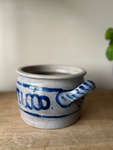 Salt Glaze Cobalt Decorated Jar