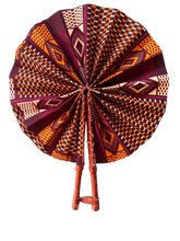 Load image into Gallery viewer, African Leather + Cloth Fans

