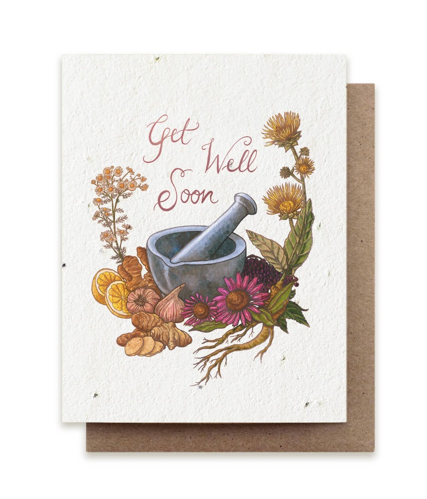 Get Well Soon Plantable Herb Seed Card