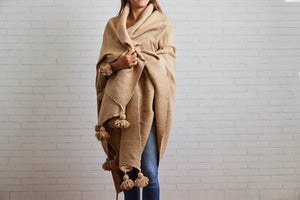 Moroccan Blanket - Camel