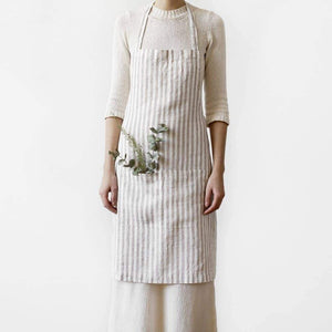 Daily Striped Linen Apron