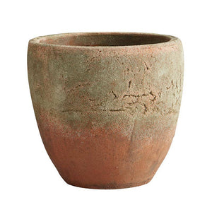 Round Antique Flower Pot