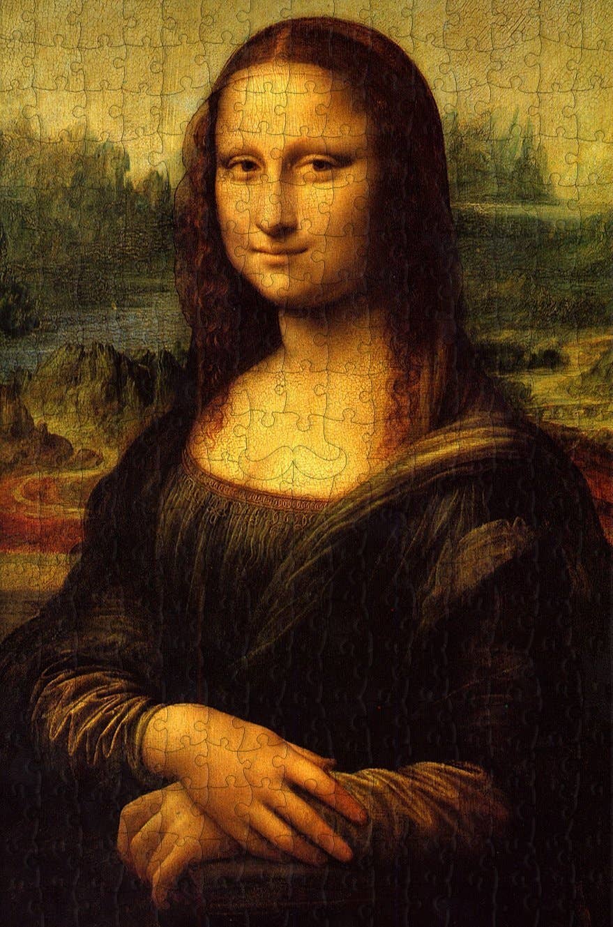 Mona Lisa by Leonardo da Vinci 300 Piece Wooden Puzzle