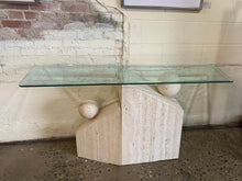 Load image into Gallery viewer, Italian Travertine Marble Console
