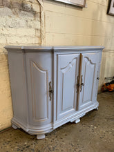 Load image into Gallery viewer, Blue Painted Curved Credenza
