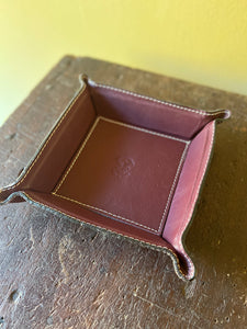 Leather Square Trays from Firenze